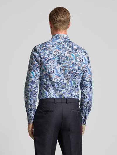 OLYMP Level Five Slim Fit Business-Hemd mit Kentkragen im Allover-Look Bleu 5