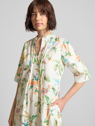 Emily Van den Bergh Midikleid mit Tunikakragen Offwhite 3