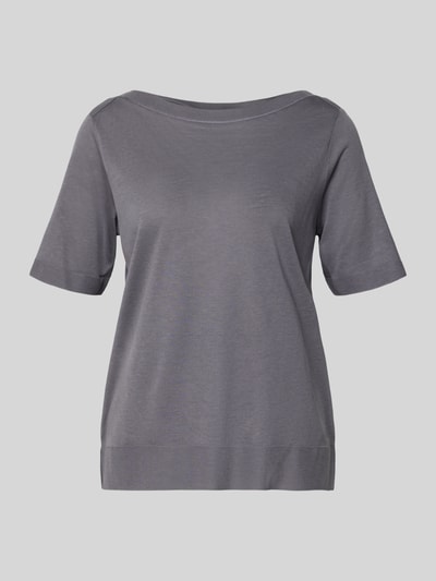 Produktfoto, Regular Fit T-Shirt aus Lyocell-Baumwoll-Mix von Marc O'Polo, efekt: jednolity kolor, dekolt w łódkę, krótki rękaw, prążkowane wykończenie, drobny splot, mieszanka lyocellu i bawełny