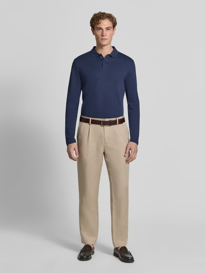 Christian Berg Men regular fit poloshirt van puur katoen Donkerblauw - 1