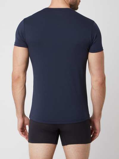 Emporio Armani T-shirt met labelprint in een set van 2 stuks Marineblauw - 3