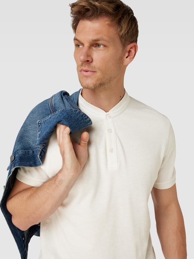 Strellson Poloshirt mit Stehkragen Modell 'Lamar' Offwhite 3
