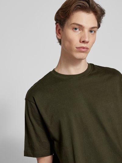 Only & Sons T-shirt met ronde hals, model 'ONSFRED' Olijfgroen - 3