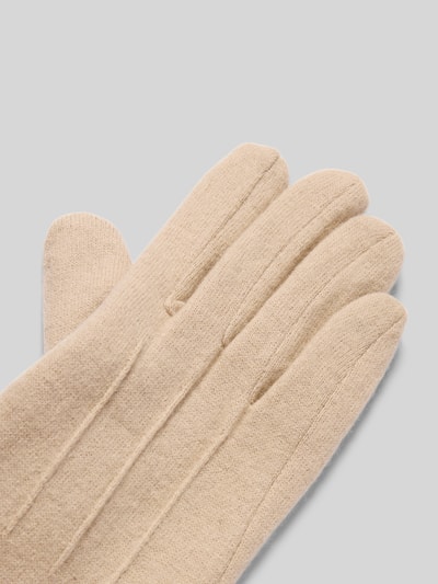 EEM Handschoenen van wolmix met logo-applicatie Beige - 3