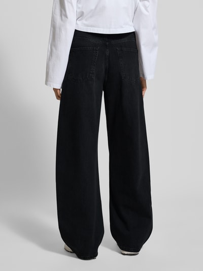 Mango Barrel Fit Jeans mit Eingrifftaschen Modell 'CHARLOT' Anthrazit 5