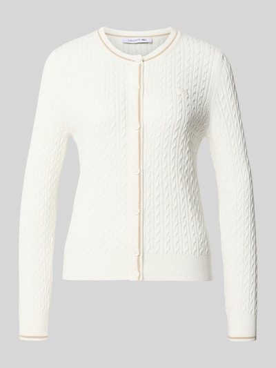 Lacoste regular fit van katoenmix Offwhite - 1