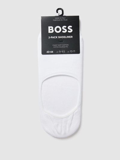 BOSS Füßlinge mit Label-Detail im 2er-Pack Modell 'Uni' Weiss 3