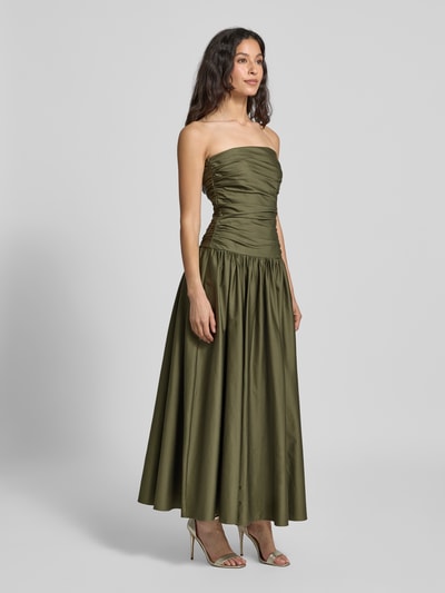 Jake*s Cocktail Abendkleid in Bandeau-Form Oliv 1
