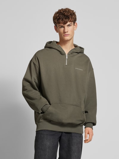 Pegador Oversized Hoodie mit Reißverschlussleiste Oliv 4