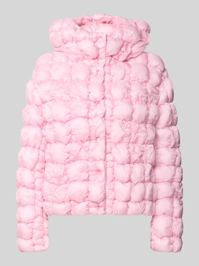 Produktfoto, Jacke mit Kapuze und Label-Patch Modell 'TORY' van Frieda & Freddies, recht model, lichtroze, geruite structuur, gladde textuur