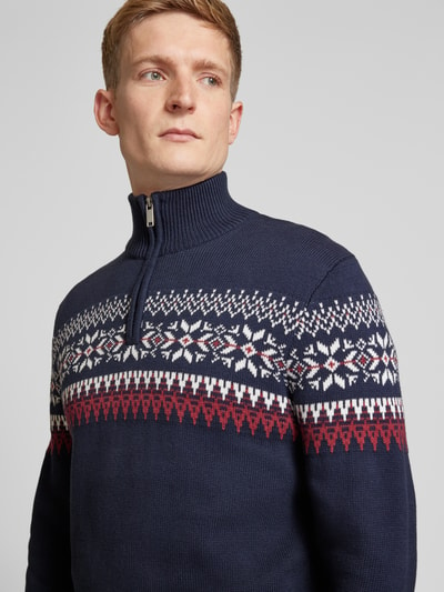 MCNEAL Gebreide pullover met opstaande kraag Donkerblauw - 3