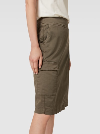 camel active Knielange rok met cargozak Olijfgroen - 3