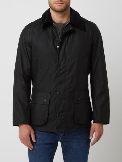 Barbour Gewaxte parka met platte kraag, model 'ASHBY' Zwart - 4