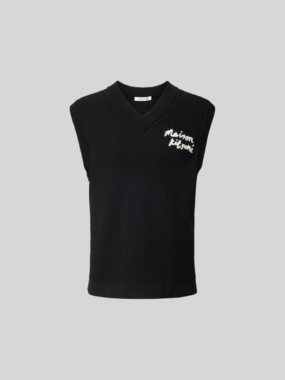 MAISON KITSUNÉ Tanktop in Ripp-Optik Black 2