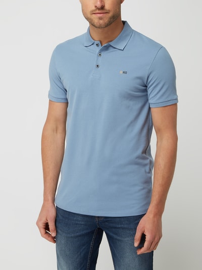 NO EXCESS Poloshirt van piqué  Lichtblauw - 4