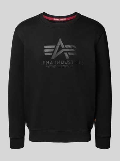 Alpha Industries Sweatshirt mit Logo und Rundhalsausschnitt Black 2