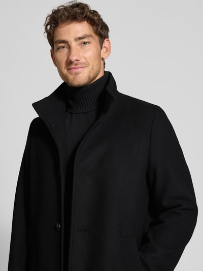 Marc O'Polo Regular Fit Wollmantel mit Stepp-Einsatz Black 3