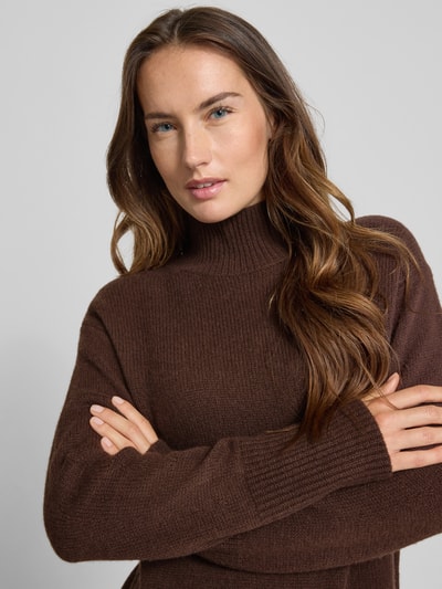 Luisa Cerano Strickpullover aus Baumwoll-Kaschmir-Mix Dunkelbraun 3