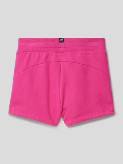 Puma Sweatshorts mit Label-Print Fuchsia 3