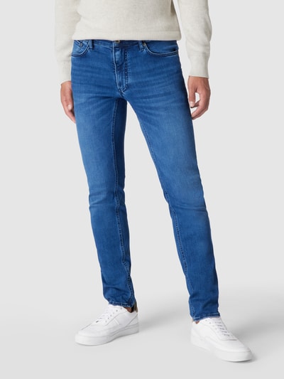 Brax Slim fit jeans met stretch, model 'Chuck' Blauw - 4