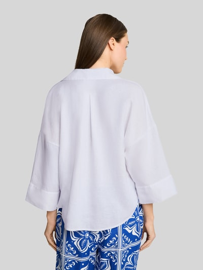 Tom Tailor Oversize Bluse aus Leinen-Viskose-Mix Weiss 5
