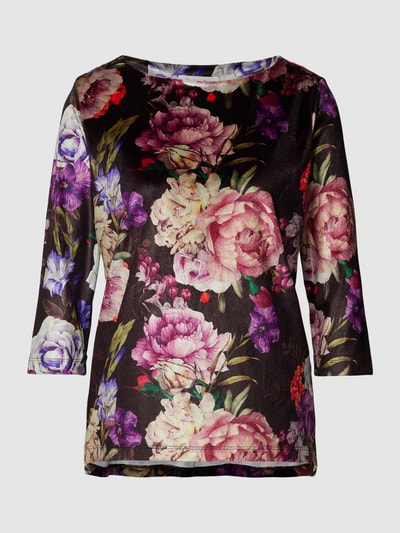 Christian Berg Woman Sweatshirt met bloemenmotief Zwart - 2