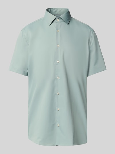 Jake*s Slim fit zakelijk overhemd in design met korte mouwen Lichtgroen - 2
