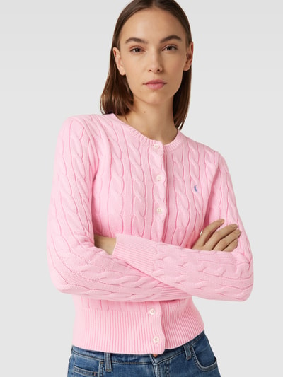 Polo Ralph Lauren Strickpullover mit Zopfmuster Rosa 3