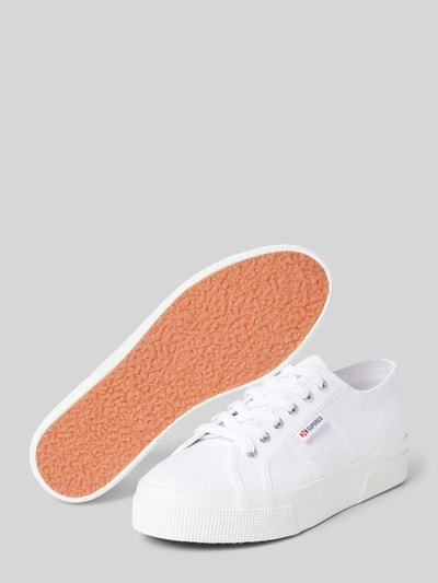 Superga Sneakersy w jednolitym kolorze z detalem z logo Biały 3