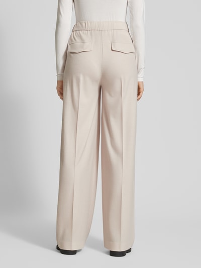 Windsor Stoffen broek met elastische band Offwhite - 5