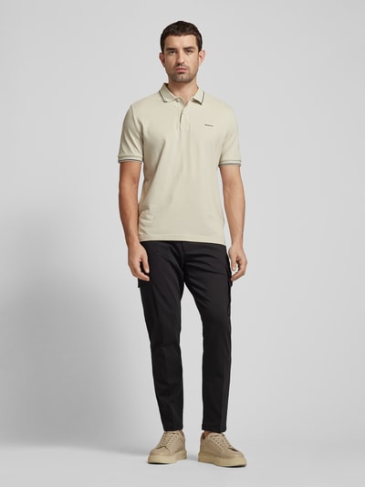 Gant Poloshirt mit Label-Stitching Modell 'TIPPING' Sand 1