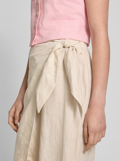 Mango Wickelrock aus Leinen Modell 'PAREO' Beige 3
