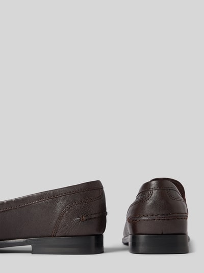 Marc O'Polo Loafer aus genarbtem Leder Modell 'FIONA' Dunkelbraun 2