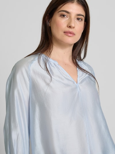Someday Relaxed Fit Bluse mit 3/4-Arm Modell 'Zamudra' Bleu 3
