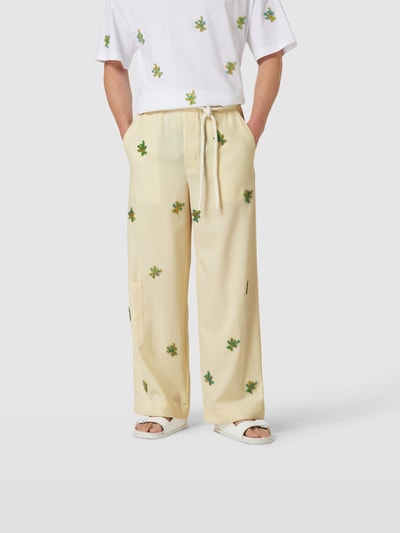 Bonsai Loose Fit Sweatpants aus Schurwolle Ecru 4