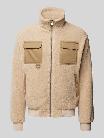 Antony Morato Jacke aus Teddyfell mit Brusttaschen Beige 2