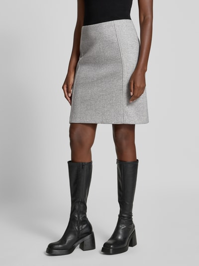 Christian Berg Woman Knielange rok met naadritssluiting Lichtgrijs gemêleerd - 4