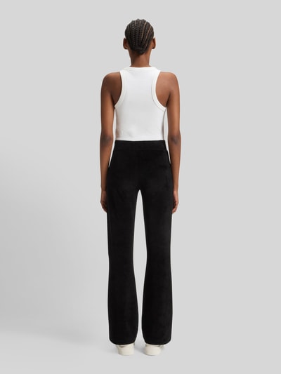 Hugo Blue Spodnie dresowe o kroju slim fit z mieszanki bawełny model ‘NESSA’ Czarny 5