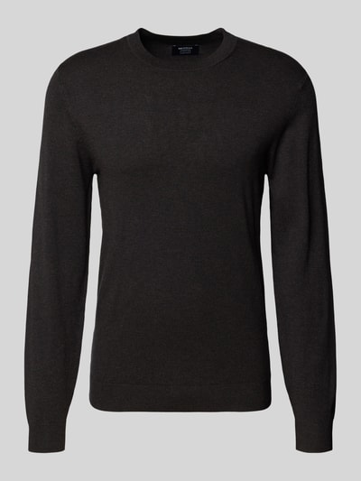 MCNEAL Gebreide pullover met ribboorden Chocoladebruin gemêleerd - 2