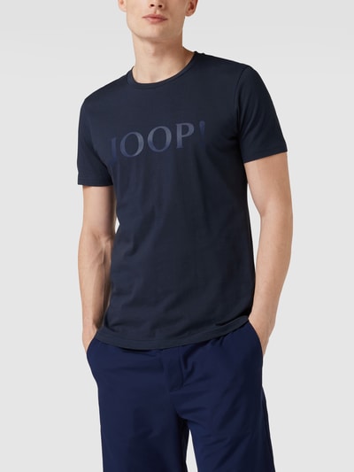 JOOP! Collection T-shirt met labelprint Marineblauw - 4