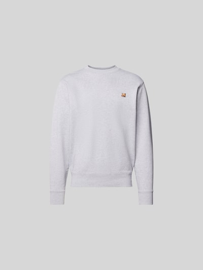 MAISON KITSUNE Sweatshirt aus reiner Baumwolle Hellgrau 1