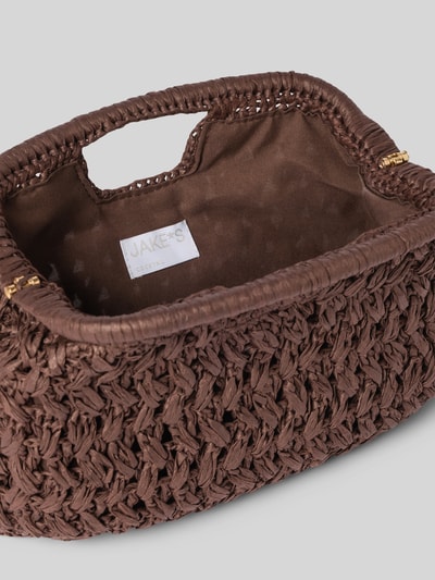 Produktfoto, Shoulder Bag in Flecht-Optik von Jake*s Cocktail z główną przegrodą, uchwytem, detalem z logo, efekt plecionki, szerokość w rozmiarze 1: 32 cm, długość w rozmiarze 1: 18 cm, głębokość w rozmiarze 1: 5 cm, długość paska na ramię w rozmiarze 1: 29 cm.