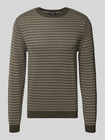 Antony Morato Gebreide pullover met ribboorden Olijfgroen - 2