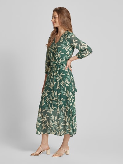 Jake*s Collection Maxi-jurk met all-over print Donkergroen - 1