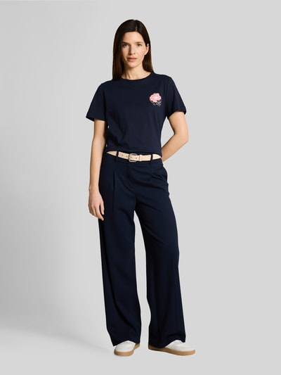 Tom Tailor Regular Fit T-Shirt aus reiner Baumwolle mit Motiv-Print Marine 1