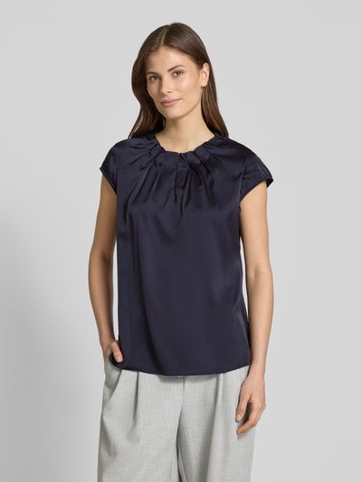 comma Blusenshirt mit gelegten Falten Marine 4