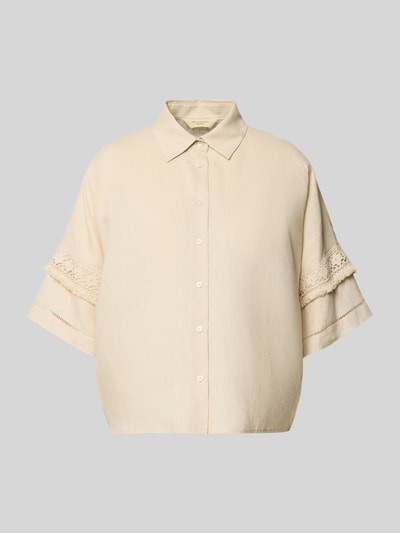 Weekend Max Mara Loose Fit Hemdbluse aus reinem Leinen Modell 'PALA' Sand 2