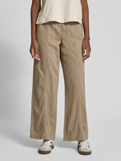JAKE*S STUDIO WOMAN Wide Leg Stoffhose mit elastischem Bund Taupe 4