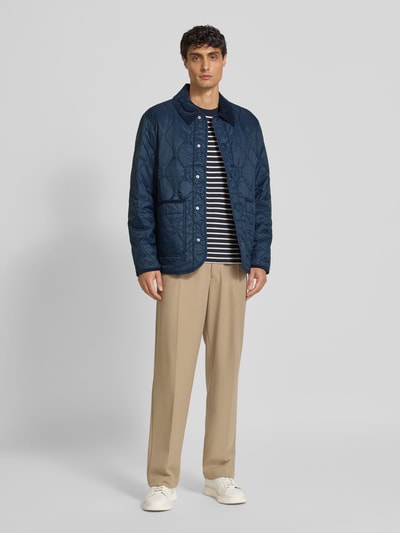 Tommy Hilfiger Regular Fit Steppjacke mit Cord-Kragen Marine 1