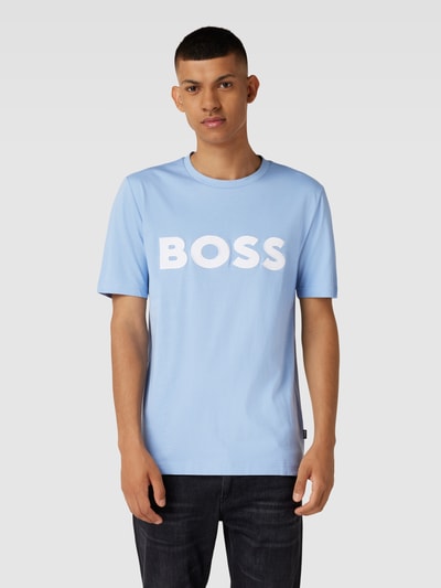 BOSS T-Shirt mit Label-Stitching-Applikation Modell 'Tiburt' Bleu 4